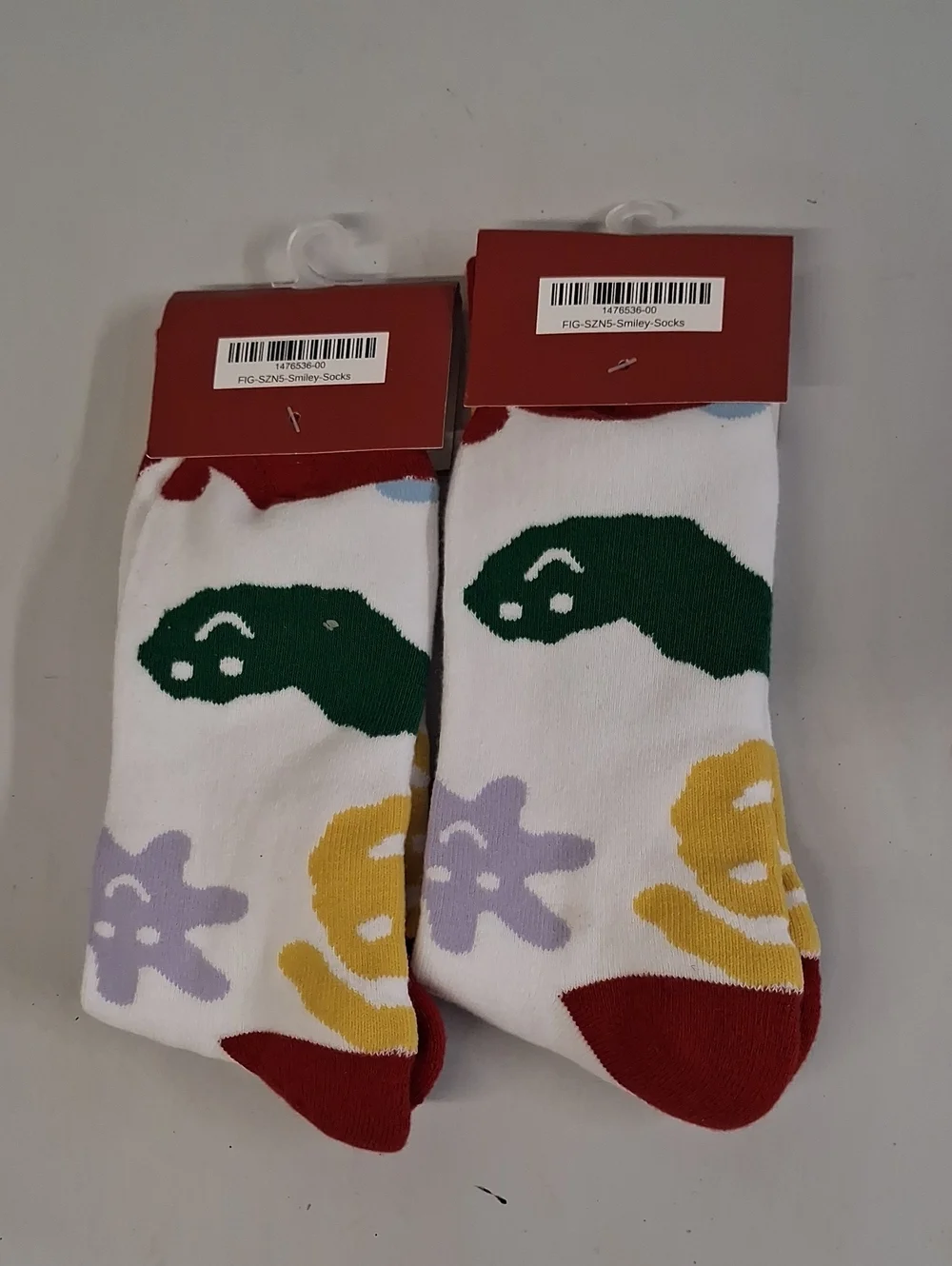 NWT 2 Pair Of Figma Smiley Feet Socks One Size Adult